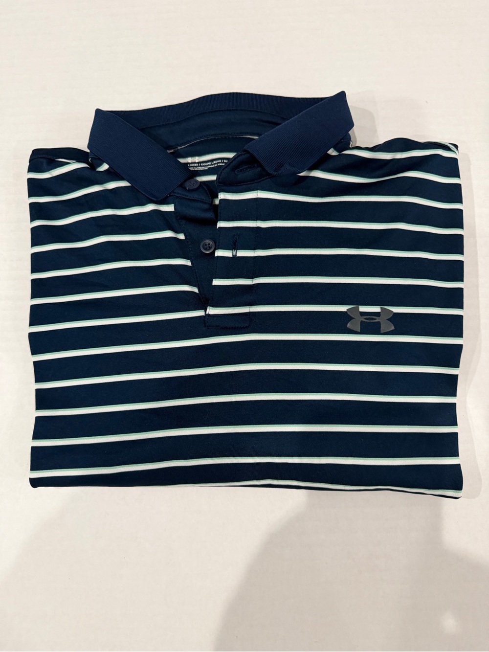 Under Armour Men’s Navy Striped Polo Shirt